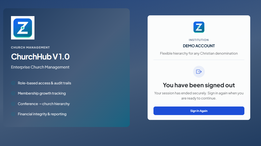 Credential page
